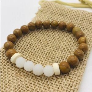 SALE ❤️ 8mm Snow Quartz Jasper Gemstone Bracelet